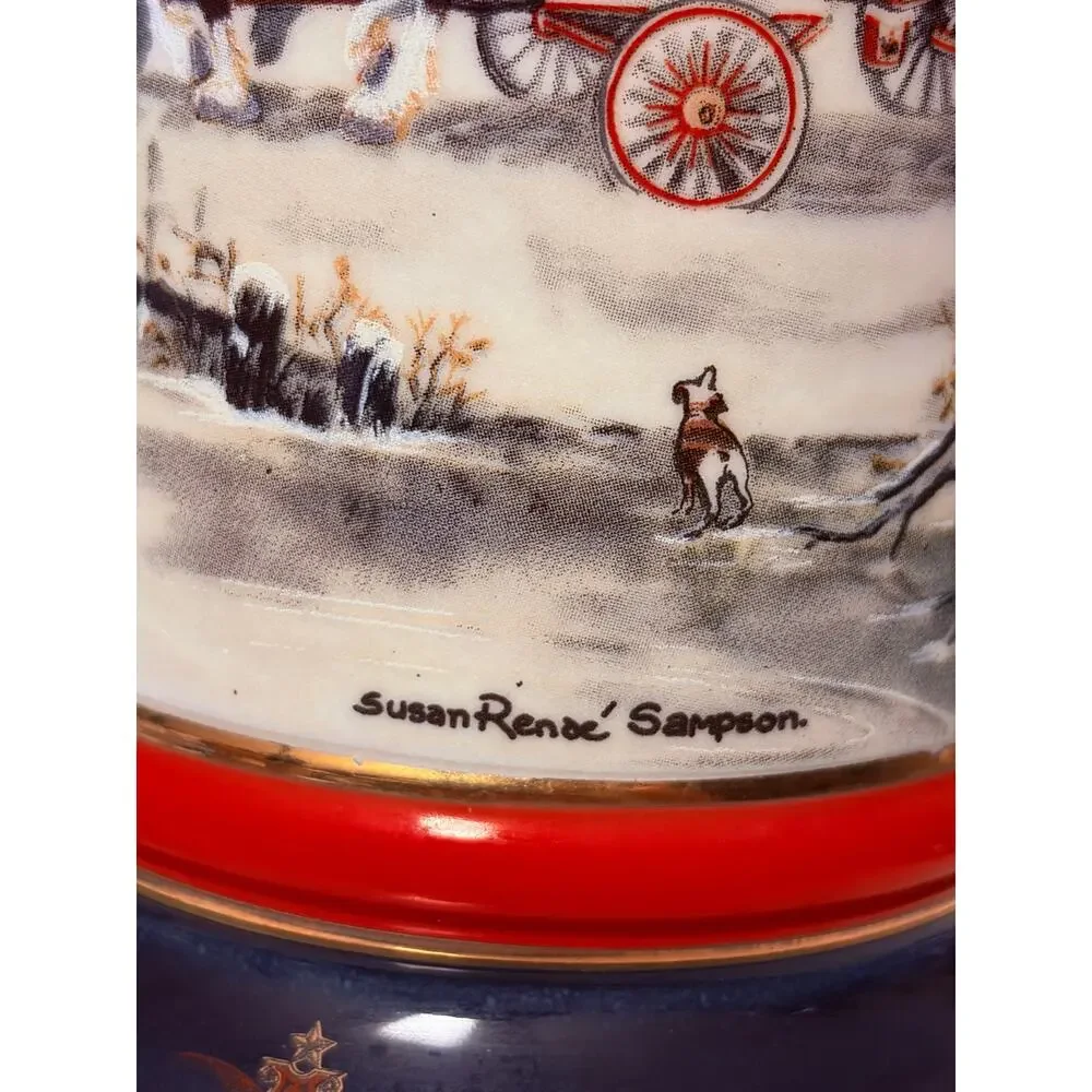 Budweiser 1990 Collector Series Stein Clydesdales Susan Sampson Beer Mug